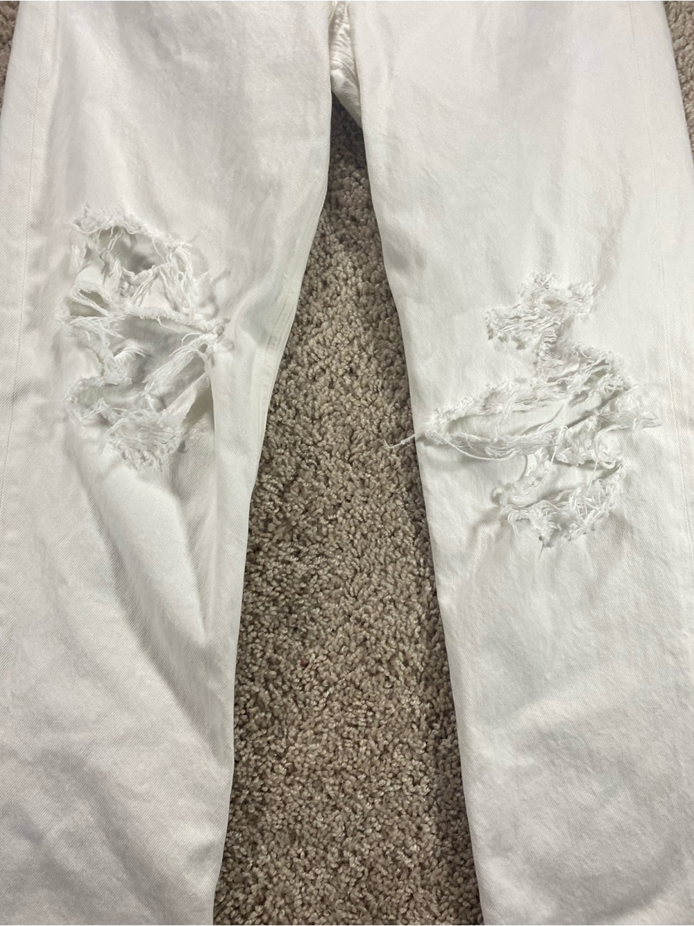 AGOLDE 90s Loose Fit 24 Enamel White Distressed Straight Leg Jeans Grunge Thrash - Picture 7 of 15